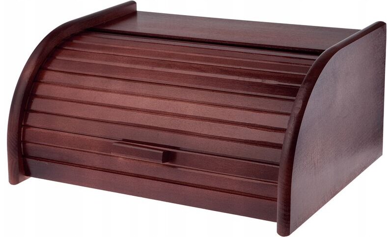 Kadax - geräumiger Brotkasten aus hochqualitativem Holz, Brotbehälter mit Rolldeck