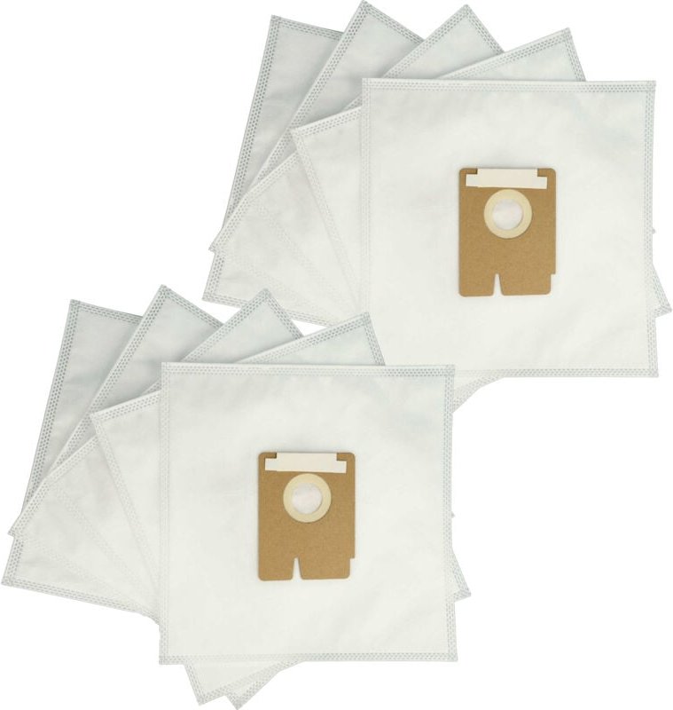 10x Staubsaugerbeutel kompatibel mit Zerowatt ZFV1611082 Staubsauger - Mikrovlies, 27,6cm x 26,6cm Weiß - Vhbw