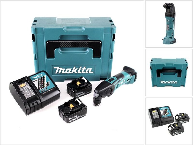 Dtm 50 rmj 18V Li-Ion Akku Multifunktioswerkzeug im Makpac mit 2x 4,0 Ah Akku und 1x Ladegerät - Makita