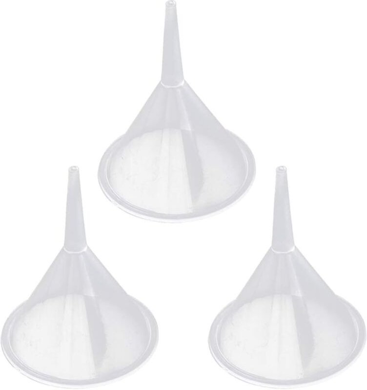 Ahlsen - 3PCS transparenter Trichter, Küchentrichter, Mini-Kunststofftrichter für Sand-Flüssigkeits-Parfüm-Transfer, für