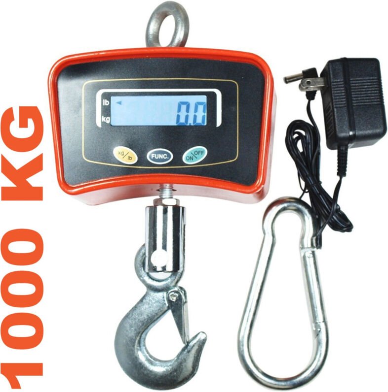 Trade Shop - KRANWAAGE 1000 KG MIT EDELSTAHLHAKEN INDUSTRIEWAAGE -