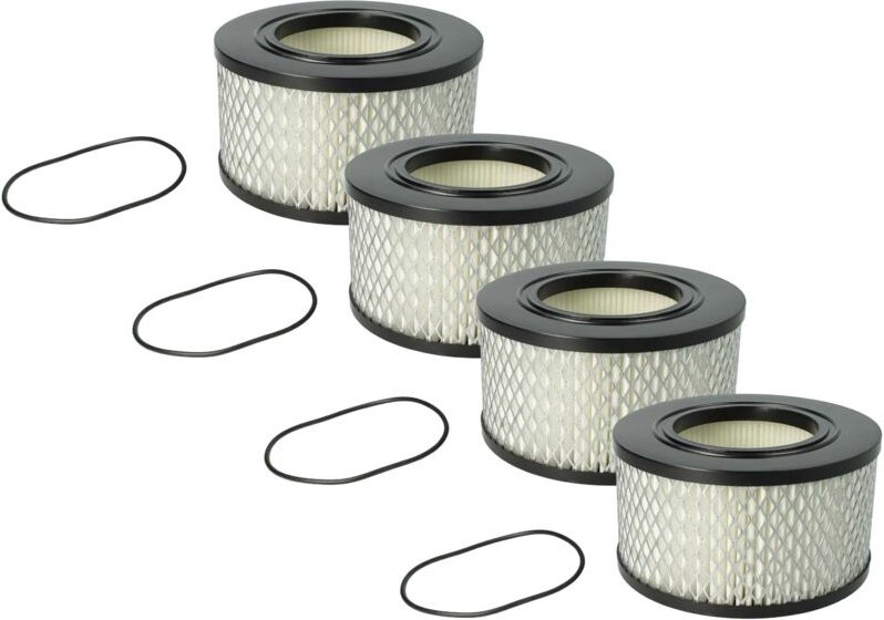 Thumbnail - vhbw 4x Staubsaugerfilter kompatibel mit Heylo VC 30 H, VC 30 M Staubsauger - HEPA-Filter Schwarz Weiß