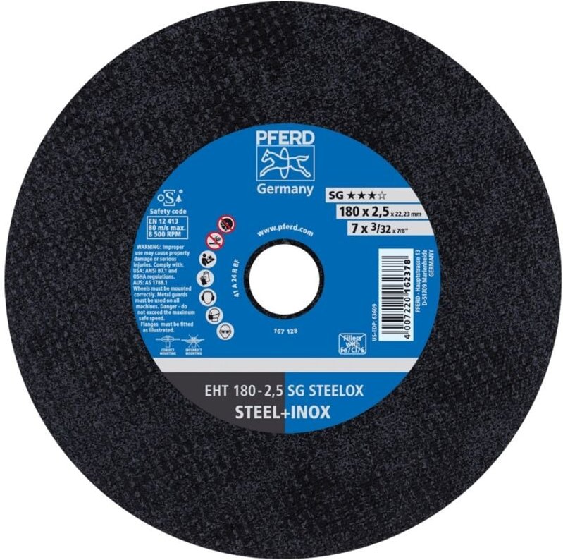 Trennscheibe gerade A24RSG-INOX 180x2,5mm Pferd