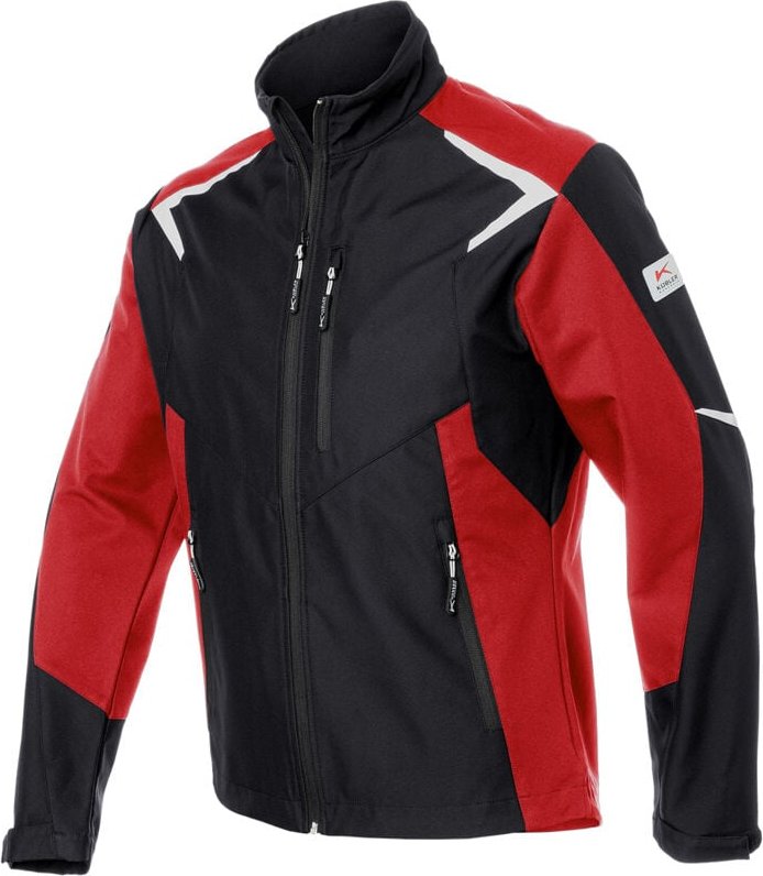 Kübler Softshell Jacke bodyforce schwarz/mittelrot Gr. l