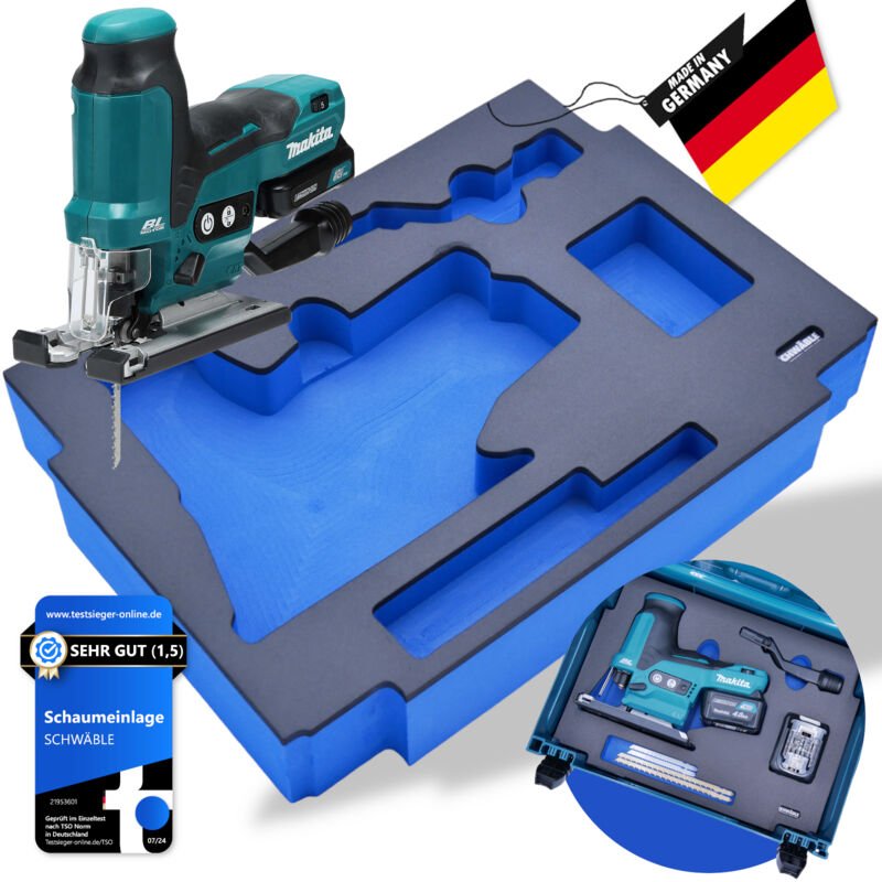Schaumeinlage Schaumstoffeinlage für Makita 12V Akku-Stichsäge JV102D - Schwäble