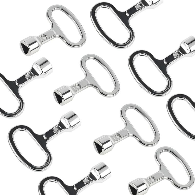 10 Stück Dreikantschlüssel für Mülltonnen, Terminalschlüssel, Zapfhahnschlüssel, Entlüftungsschlüssel, Feuerwehrzubehör,...