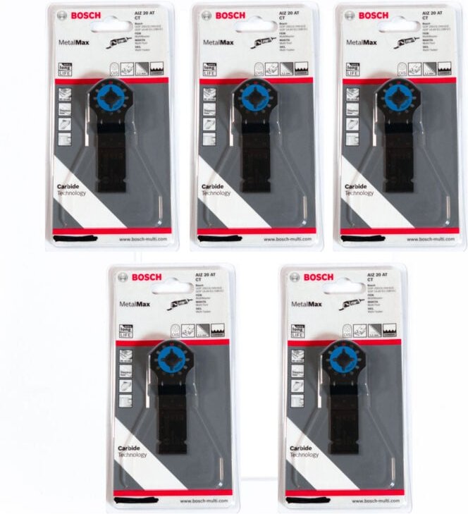 Carbide Tauchsägeblatt aiz 20 at Metal 40 x 20 mm, VE5 mit ois Aufnahme ohne starlock - Bosch