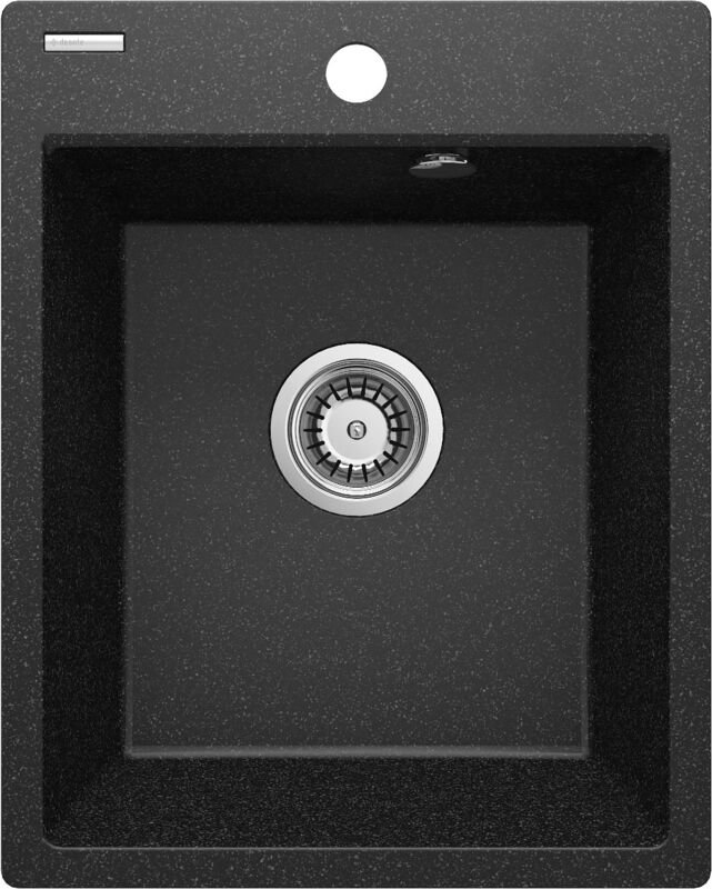 Einzelbecken-Granit-Küchenspüle 40 x 50 cm Graphitfarbe Deante corio ZRC2103 Graphit