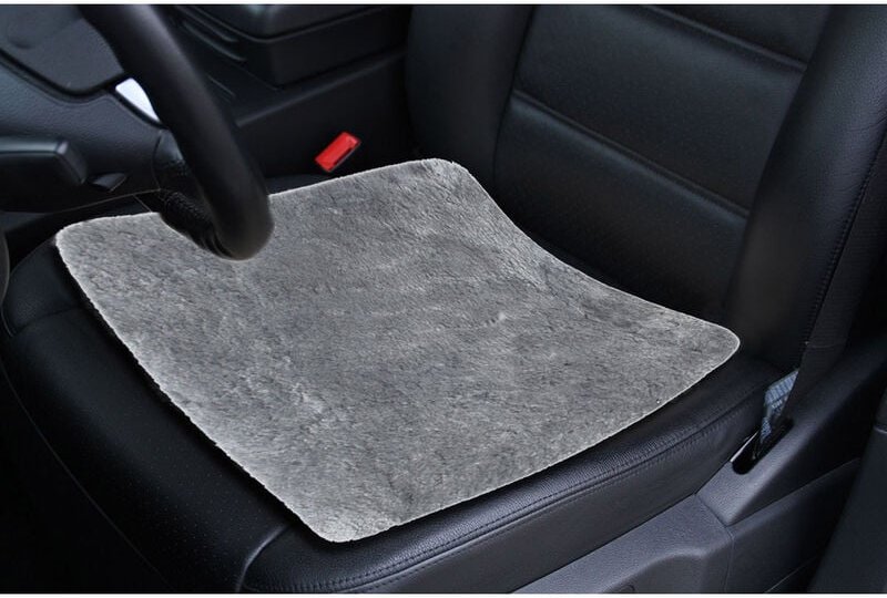 Hp Autozubehör - 19764 Sitzkissen 1 Stück Echtes Lammfell Anthrazit Fahrersitz