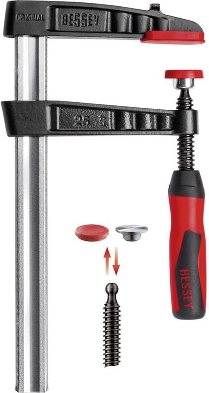 Thumbnail - Temperguss-Schraubzwinge TG-2K 250/80 Bessey TG25B8-2K Spann-Weite (max.):250 mm Ausladungs-Maße:80