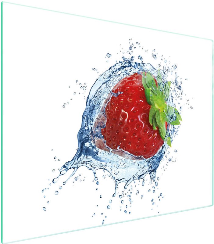 Glasschneidebrett 52x40 Erdbeere