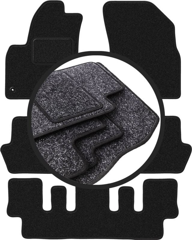 ANTHRA Autofußmatten für: Citroen C4 Picasso I 7 Sitze (2006-2013)