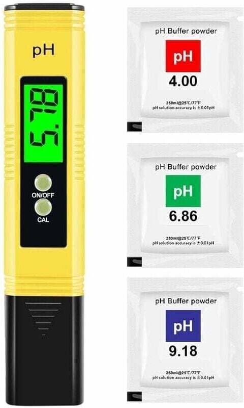 Digitales pH-Meter, pH-Tester, professioneller pH-Stift, hohe Präzision 0,01 PH, Messbereich 0–14 PH, Wasser-pH-Tester, ...