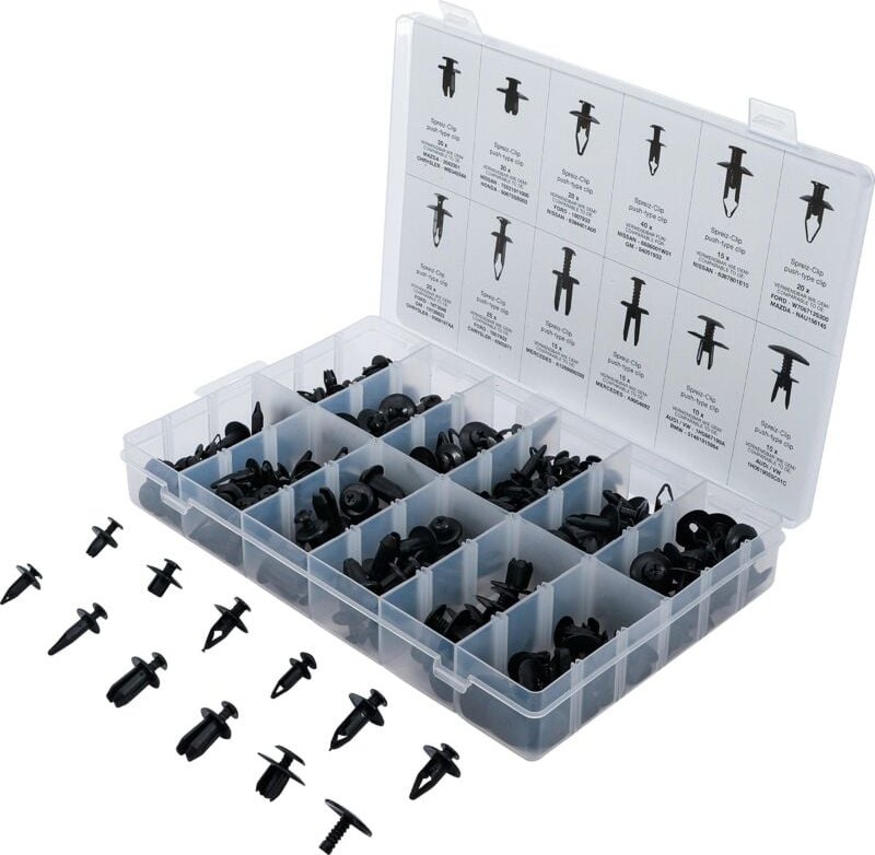 Bgs Technic - Kunststoffspreizclip-Sortiment für Mazda, Honda, Ford, Nissan, vw 240-tlg.