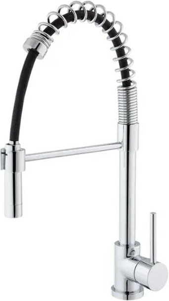 Blanc Habitat - Hoher Spültischmischer mit Feder und abnehmbarer Handbrause.