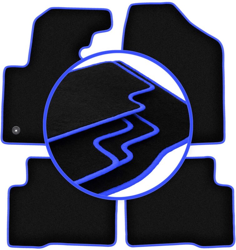 CARLUX-BLUE Autofußmatten für: Hyundai SantaFe III SUV (2012-)