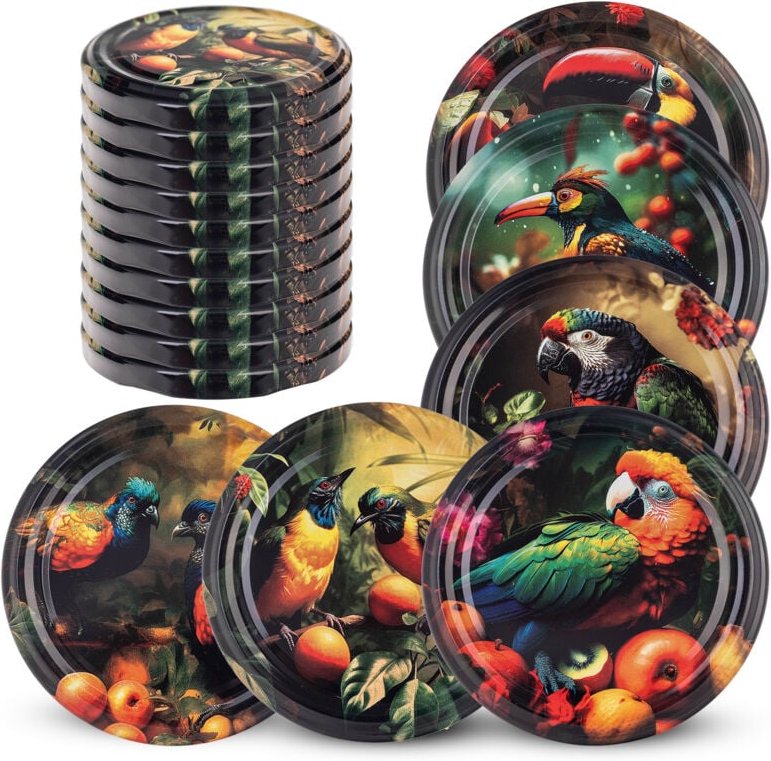 Deckel fi82 10er Pack Vögel 3 TO-82/6H/R - Kadax