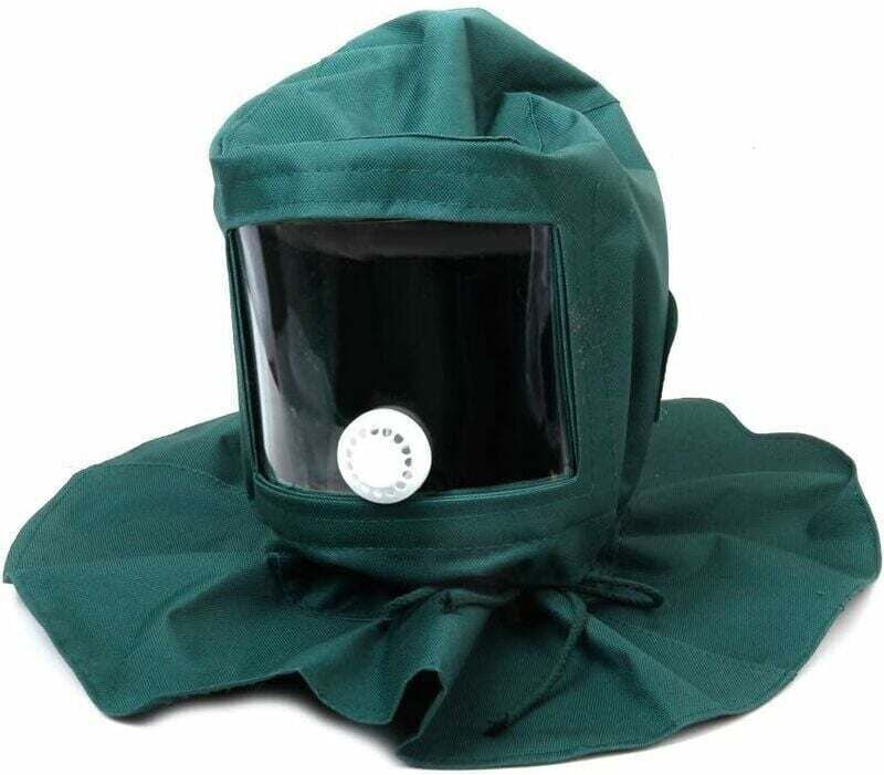 XVX - Cappuccio antipolvere per sabbiatura, cappuccio antipolvere industriale, scialle, cappello per verniciatura a spru...