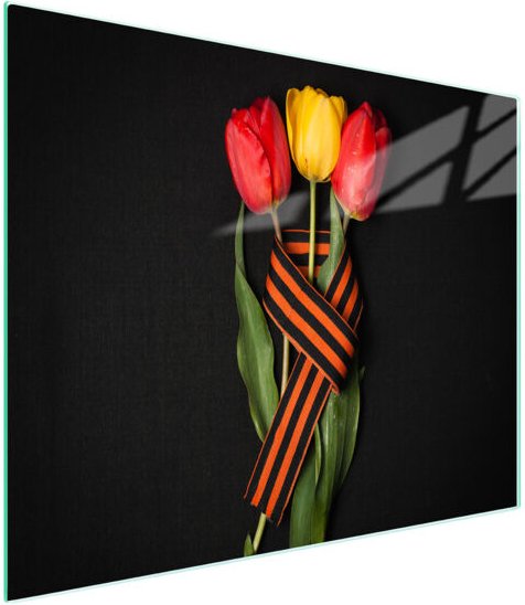 Glasschneidebrett 52x30 Rosen