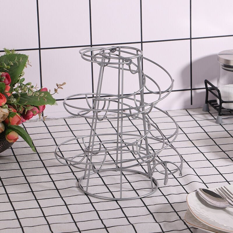 Spiralförmiger Eierhalter, multifunktionaler Eierhalter aus Schmiedeeisen, kreativer Spiral-Eierspender, geeignet für di...