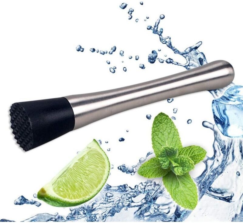 Cocktail-Stößel aus Edelstahl, Zitronenkegel für Crushed Ice Hammer