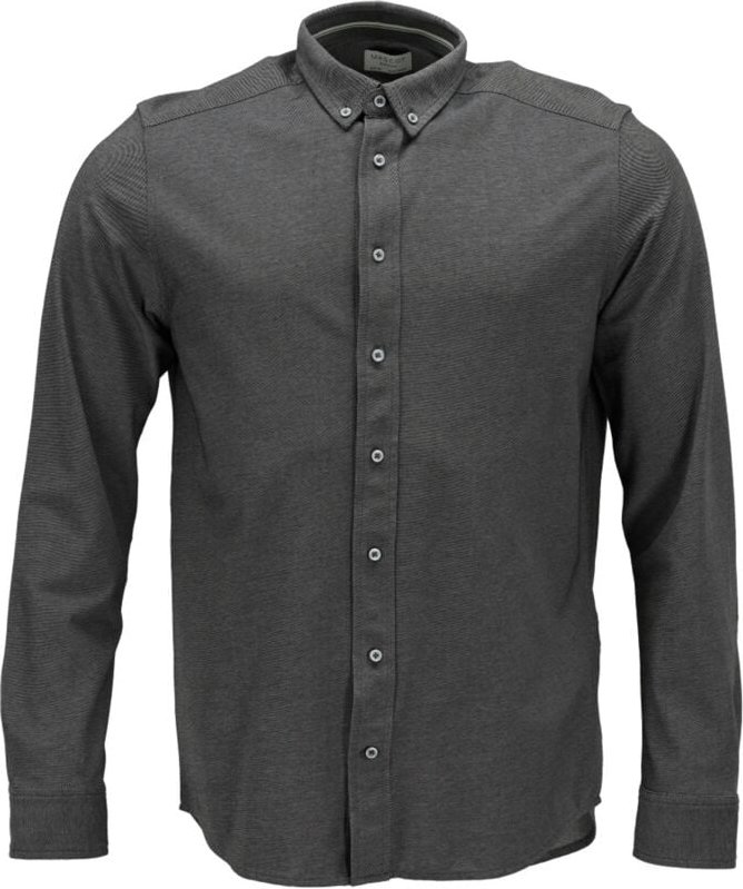 Hemd, schmale Passform, Stretch Gr. 41-42, dunkelanthtazit/hellgrau-meliert - Mascot