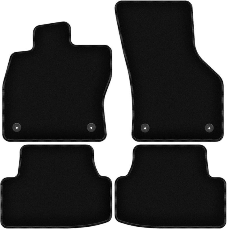 BASIC schwarze Veloursmatten für: Volkswagen eGolf Fließheck (2014-2019)