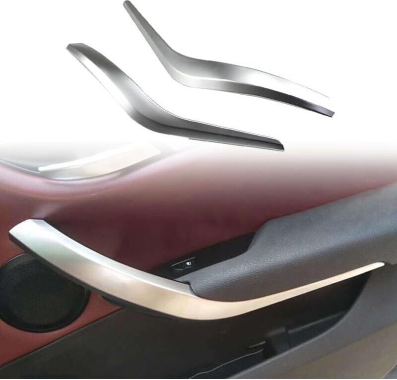 2 Stück Auto-Innentürgriffe links rechts, passend für B-MW X1 E84 10–16, mattsilber