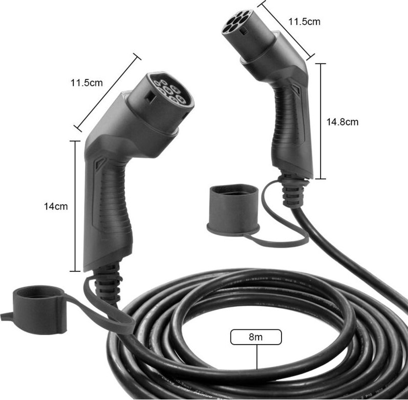 JBM - ladekabel für elektroautos 32 auf typ 2 auf typ 2 (dreiphasig) 54058