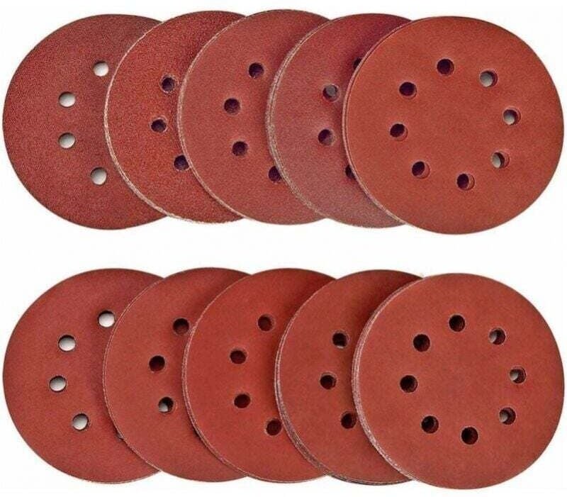 Confezione da 100 dischi abrasivi 40/80/120/180/320/400/600/800/1500/2000 dischi abrasivi misura 125 mm Ideali per levig...