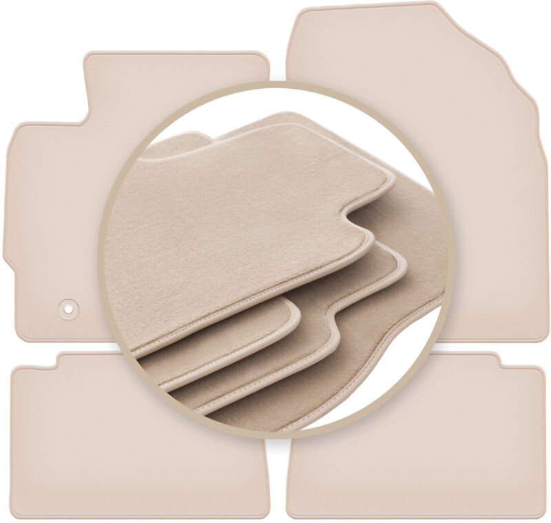 Beige Matten PREMIUM für: Toyota Auris II Fließheck, Kombi 2012-2018