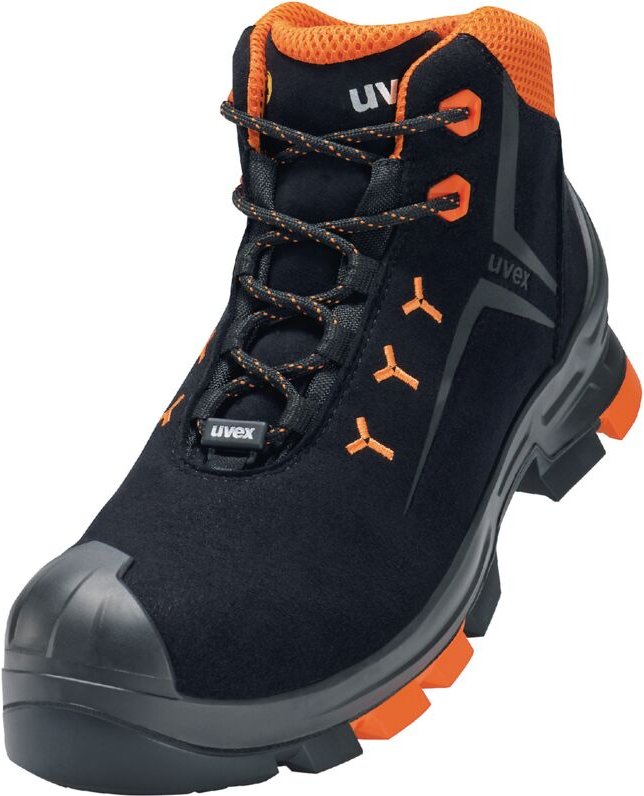Uvex - 2 6509244 esd Sicherheitsstiefel S3 Schuhgröße (eu): 44 Schwarz, Orange 1 Paar