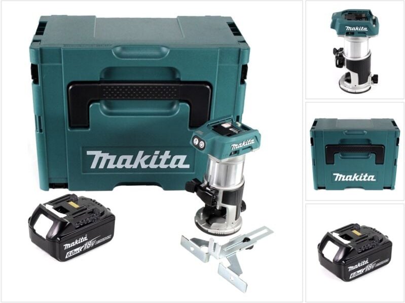 Drt 50 G1J Akku Multifunktionsfräse brushless 18V + 1x Akku 6,0 Ah im Makpac 3 - ohne Ladegerät - Makita