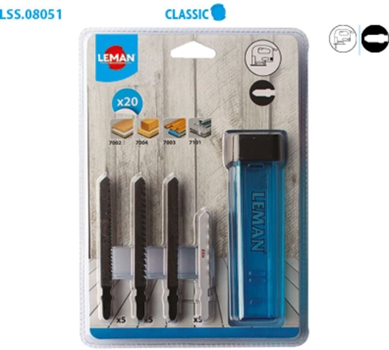 Multimaterial-Sägeblätter für Stichsägen Classic, Packung mit 20