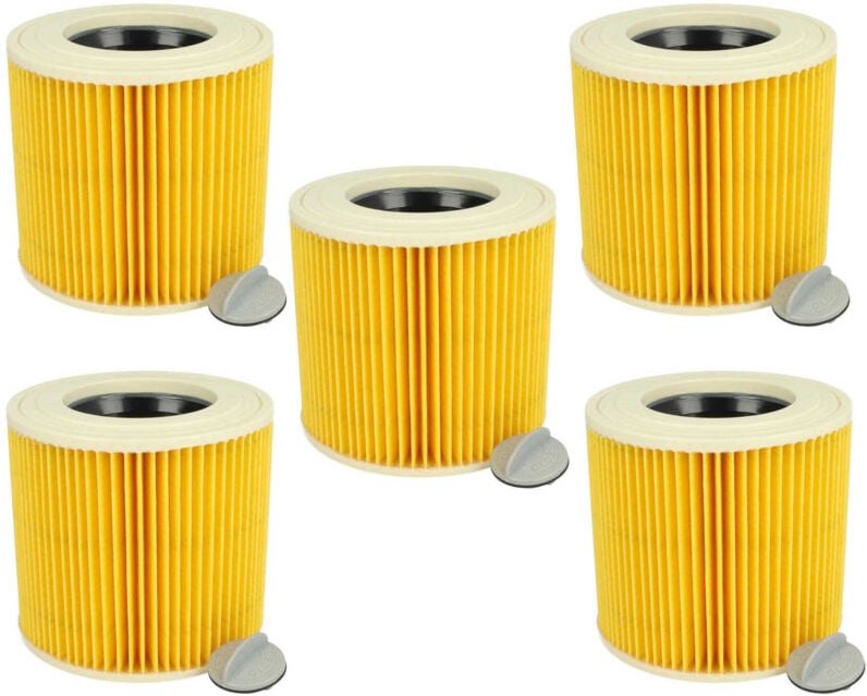 vhbw 5x Faltenfilter kompatibel mit Kärcher NT 27/1 ME Professional, NT 48/1 TE Professional Staubsauger - Patronenfilte...
