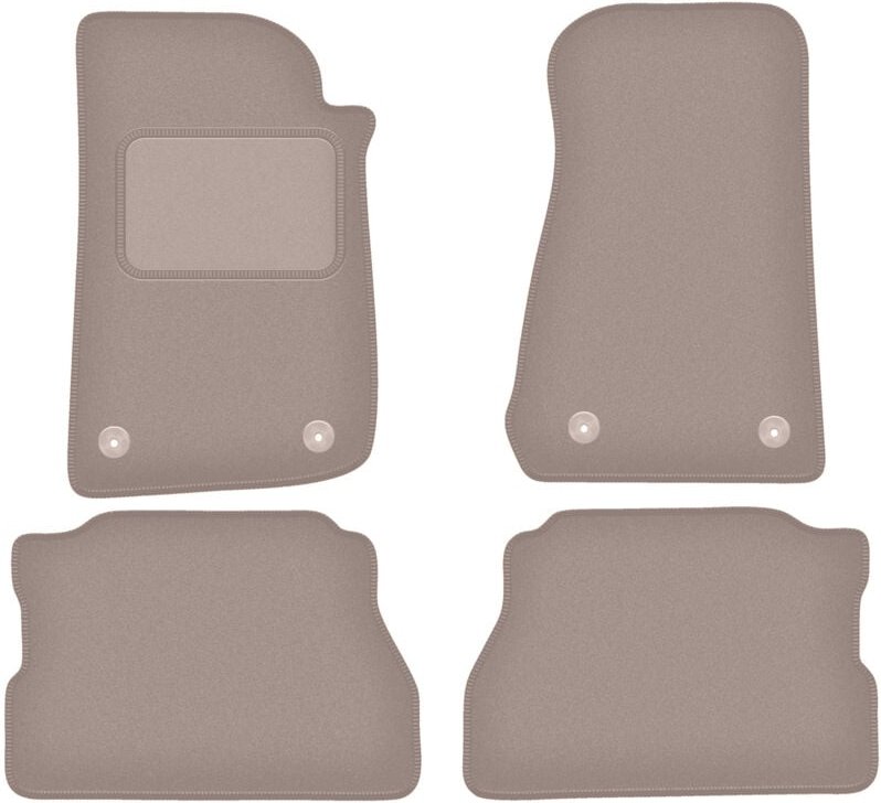 Beige Veloursmatten für: Jeep Wrangler IV Rubicon Offroad (2017-)