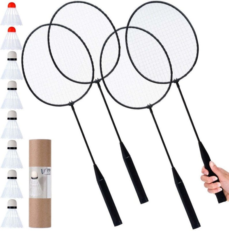Badminton-Set für zwei mit leichtem und flexiblem Schläger