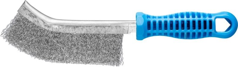 Handbürste gebogen hbg 1reihig Edelstahl-Draht-Ø0,30 (10) - Pferd