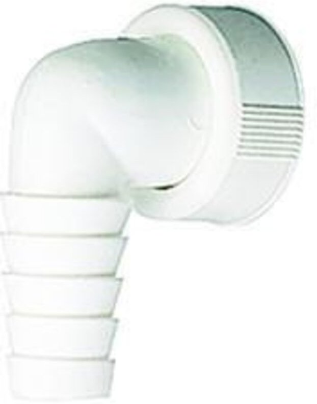 WinkelSchlauchtülle 090300 1 Zoll weiß m loser Ueberwurfmutter - Dallmer