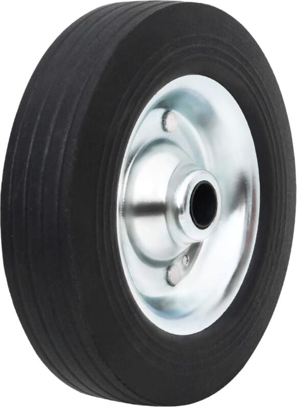 Rad für Anhänger-Stützrad Ø20x5 cm Vollgummi und Stahl Vidaxl