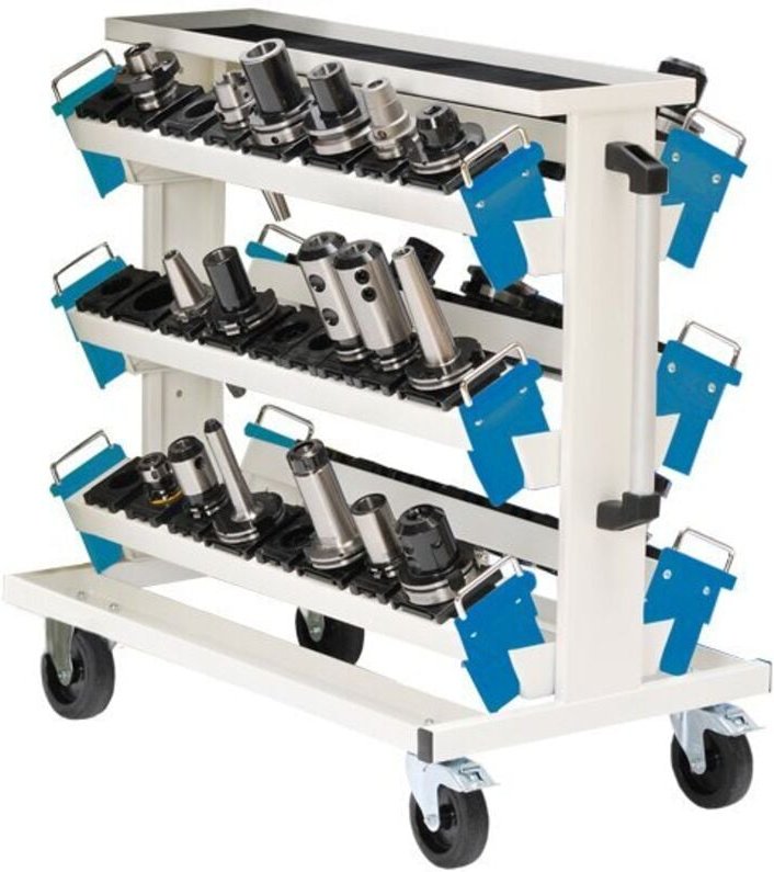 CNC-Transportwagen, 6 x Werkzeugaufnahmeträger 900 (wat) Maße in mm (BxTxH): 560 x 930 x 950