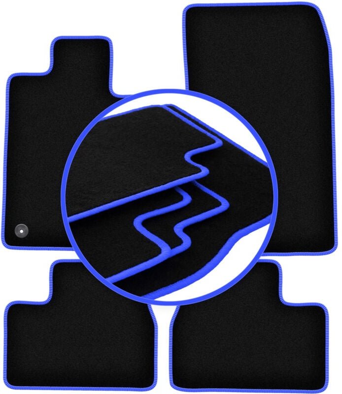 CARLUX-BLUE Autofußmatten für: BMW 3 E30 Limousine, Kombi (1982-1994)