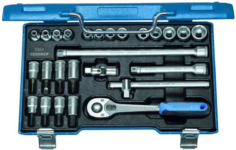 Gedore - Steckschlüssel-Satz 3/8 26-tlg. 6-kant in-is-ph