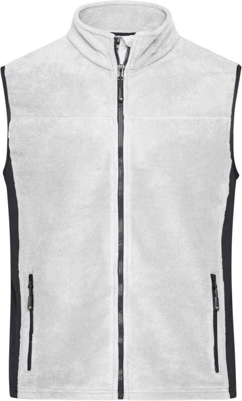 Thumbnail - James&nicholson - Fleeceweste Herren JN856 Gr. 2XL white/carbon