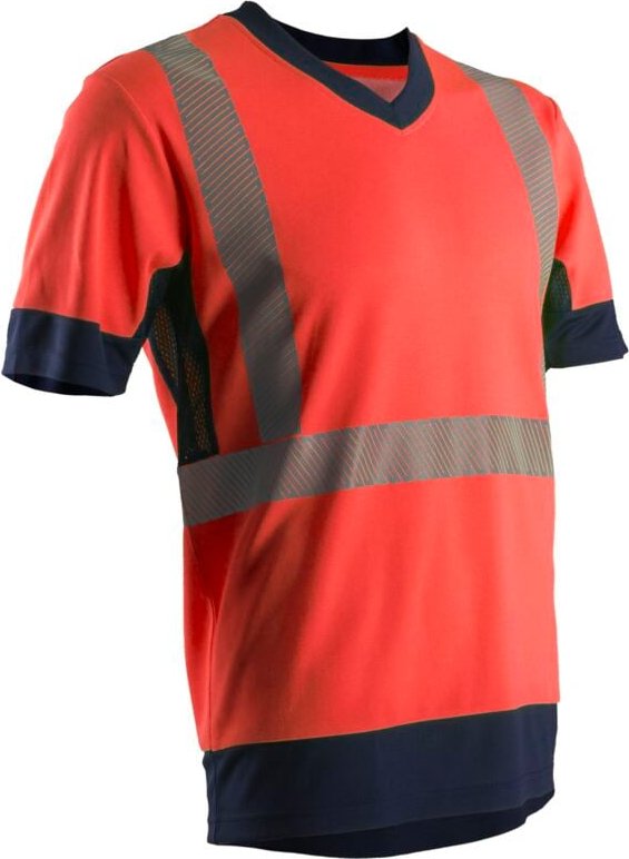 Arbeits-T-Shirt Kurzarm Hochsichtbarkeit KOMO - Neonrot XL - 52/54
