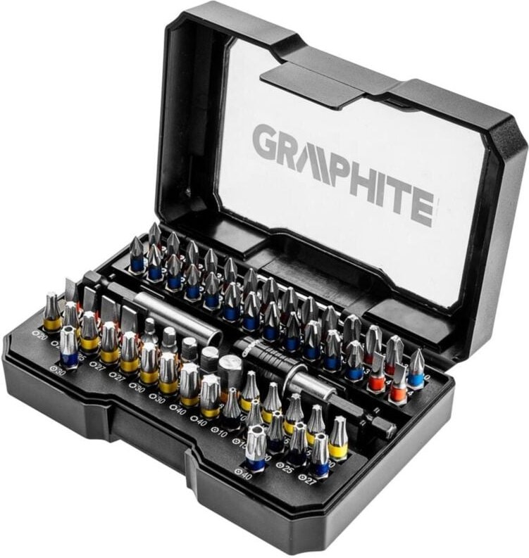 Thumbnail - Graphit - 60-teiliges Schraubendreher-Bit-Set, universell, für Heim- und Werkstattarbeiten