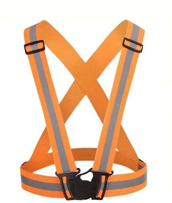 Reflektorweste, Warnweste mit hoher Sichtbarkeit, verstellbarer elastischer Sicherheitswestengurt, passend zum Joggen, R...