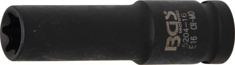 Bgs Technic - Kraft-Steckschlüssel-Einsatz E-Profil, tief Antrieb Innenvierkant 12,5 mm (1/2') sw E16