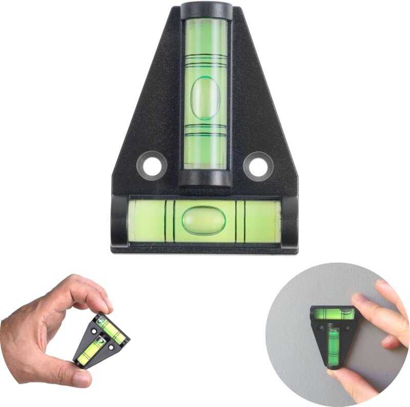 Csparkv - T-förmige Wasserwaage, magnetisch, kleine praktische Wasserwaage für Wohnmobil, mit Magnet, Wasserwaage für Va...