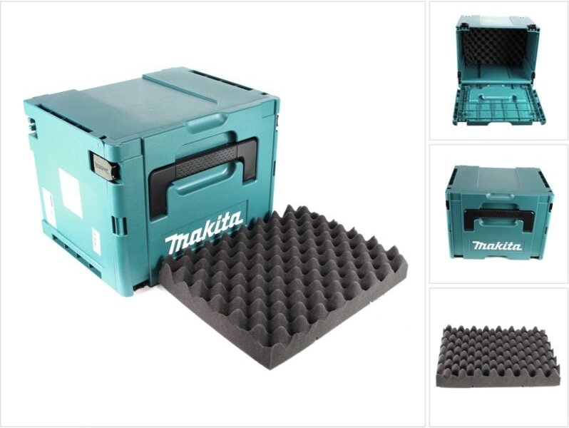Makita - makpac 4 Systemkoffer - mit Universaleinlage für 18 v Akku Geräte Schrauber Sägen Schleifer